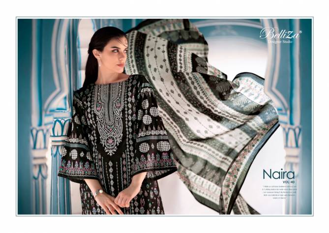 Naira Vol 40 By Belliza Printed Cotton Dress Material Wholesale Clothing Suppliers In India
